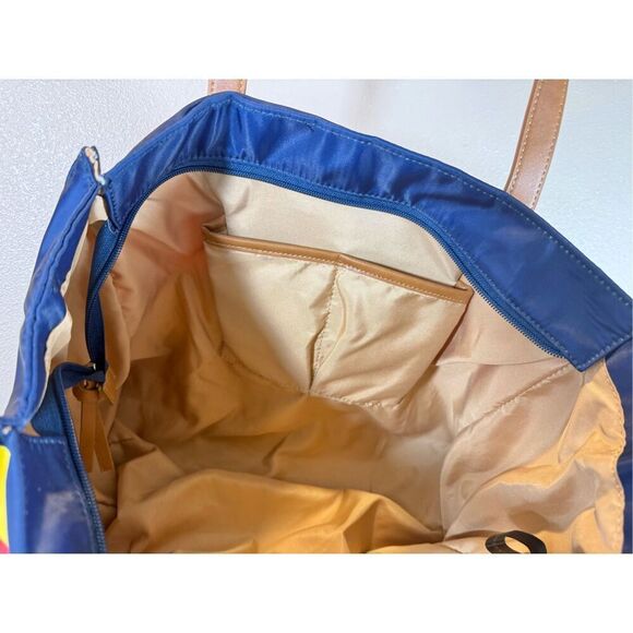 Giani Bernini Nylon Foldable Packable Striped Print Travel Tote Shoulder Bag - Picture 9 of 16